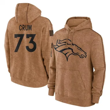 Brown Men's Frank Crum Denver Broncos 2023 Salute To Service Club Pullover Hoodie