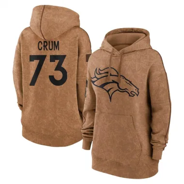 Brown Women's Frank Crum Denver Broncos 2023 Salute To Service Pullover Hoodie