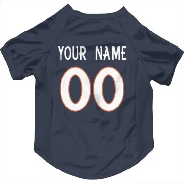 Navy Denver Broncos Custom    Dog & Cat Pet Jersey