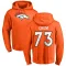 Orange Youth Frank Crum Denver Broncos Pro Line Logo Pullover Hoodie